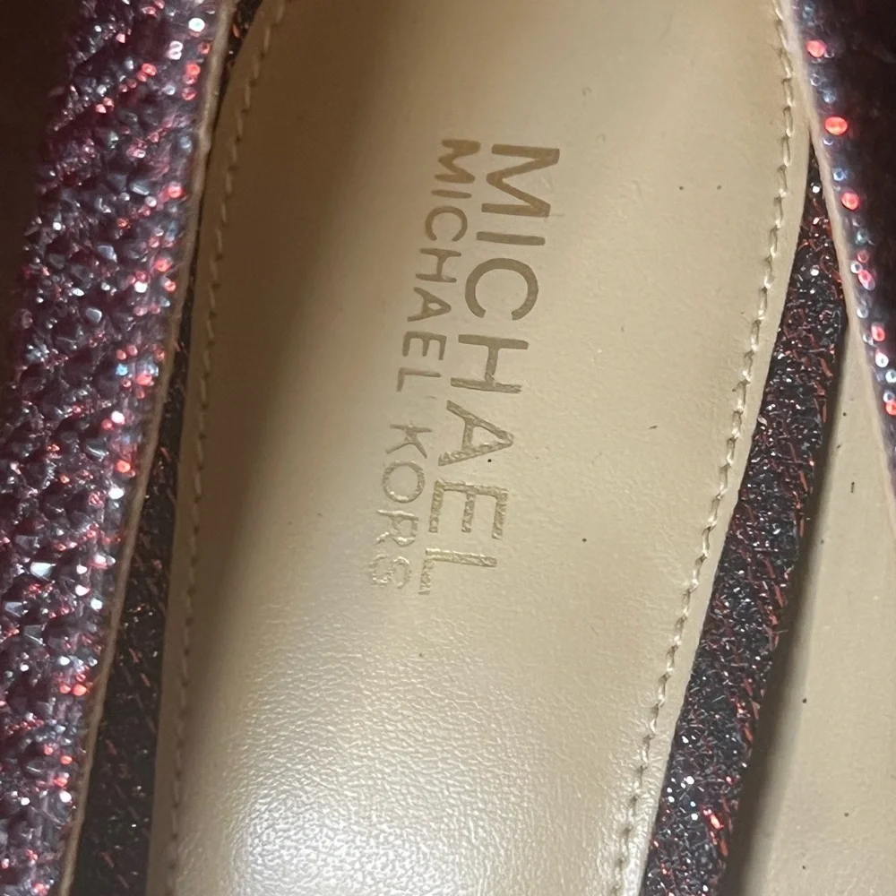 Michael Kors Red Rhinestone Studded Heels